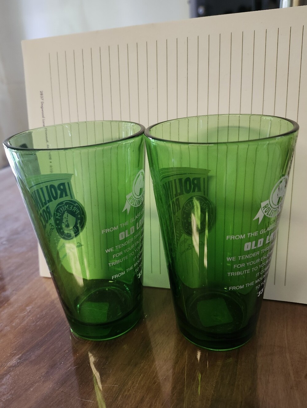 Rolling Rock Green Pint Glass - Set of 2 - Picture 8 of 8